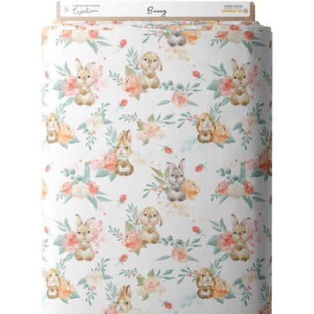 Tissu coton imprimé pour enfants Bunny - Certifié Oeko-Tex®