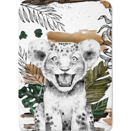 Panneau Lion Savane pour couverture à réaliser soi-même- Certifié Oeko-Tex®