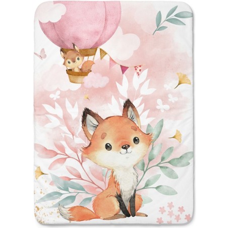 Panneau pour couverture à réaliser soi-même Lovely Fox Rose - Certifié Oeko-Tex®