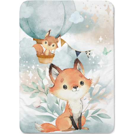 Panneau pour couverture à réaliser soi-même Lovely Fox Celadon - Certifié Oeko-Tex®