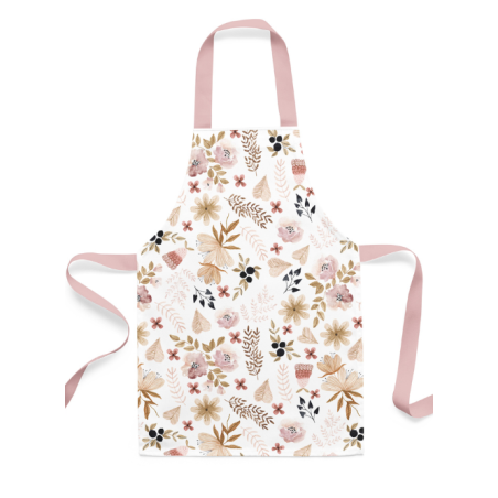 Panneau Tablier Enfant Fleurs Sauvages Roses