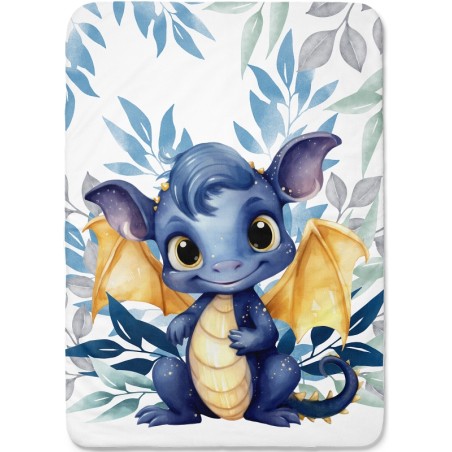 Panneau Dragon Bleu pour couverture à réaliser soi-même- Certifié Oeko-Tex®