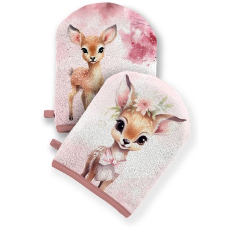 Coupon pour 5 Gants de toilette pour bébé à réaliser soi-même Biche Enchantée Éponge de Bambou Oeko-Tex