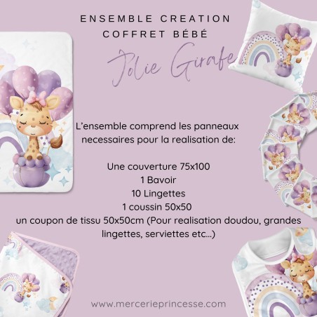 Ensemble Jolie Girafe pour création Bébé, coffret de naissance complet