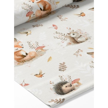 Tissu coton imprimé pour enfants Calins des bois - Certifié Oeko-Tex®