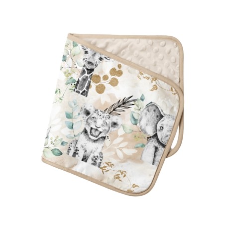 Tissu coton imprimé pour enfants Savane Beige et Or - Certifié Oeko-Tex®