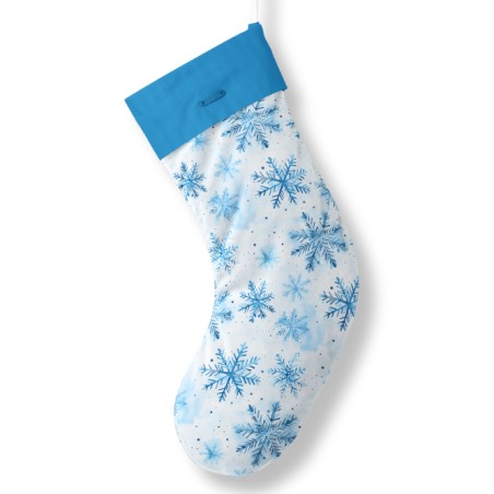 Panneau à Coudre pour Chaussette de Noël Flocons - 100% coton Oeko-Tex