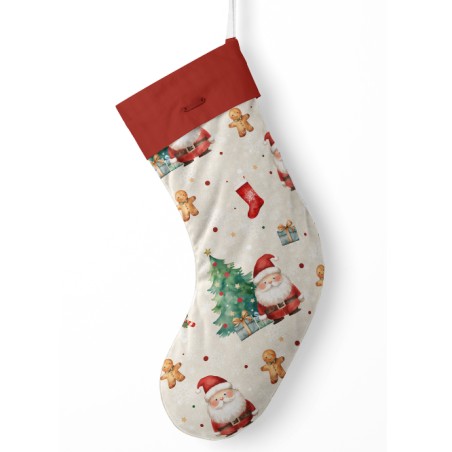 Panneau à Coudre pour Chaussette de Noël Joyeux Noël - 100% coton Oeko-Tex