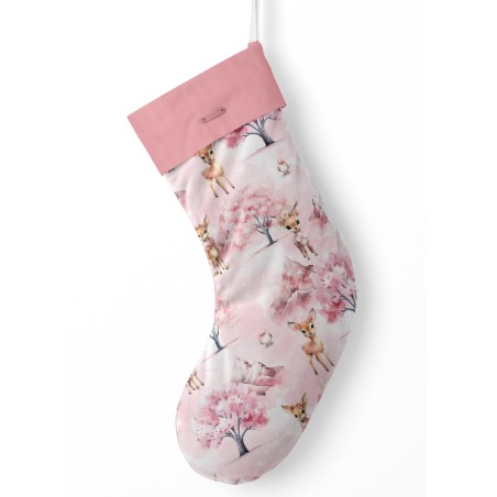 Panneau à Coudre pour Chaussette de Noël Biche Enchantée - 100% coton Oeko-Tex