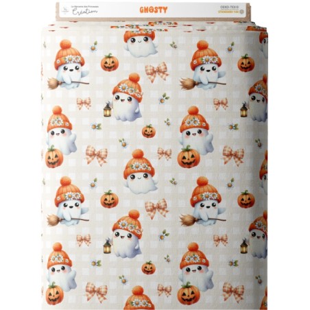 Tissu coton imprimé Ghosty - Certifié Oeko-Tex®