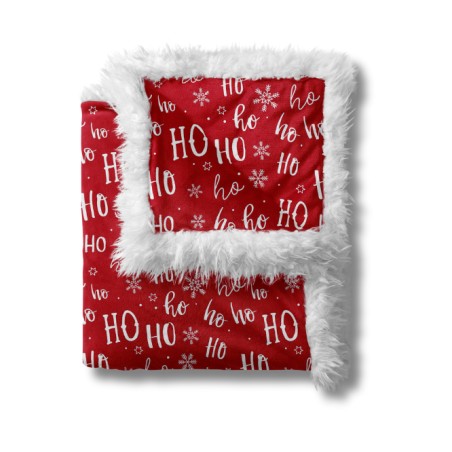 Tissu coton imprimé Noël Rouge Ho Ho Ho Certifié Oeko-Tex®