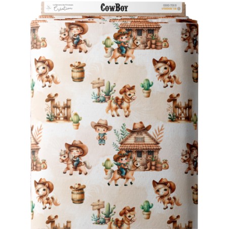 Tissu coton Cowboy  - Certifié Oeko-Tex®