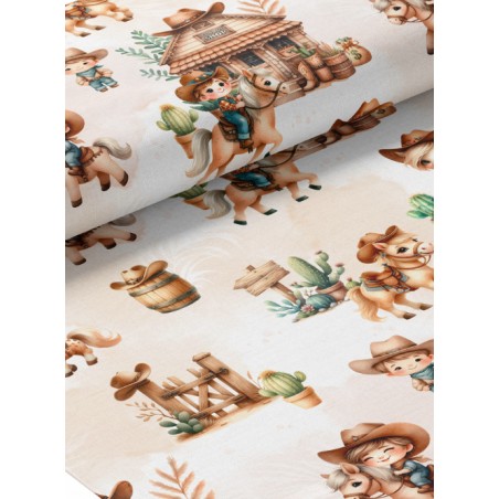 Tissu coton Cowboy  - Certifié Oeko-Tex®