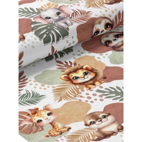 Tissu coton imprimé pour enfants Savane Safari  - Certifié Oeko-Tex®