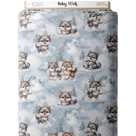 Tissu coton Baby Wolf - Certifié Oeko-Tex®