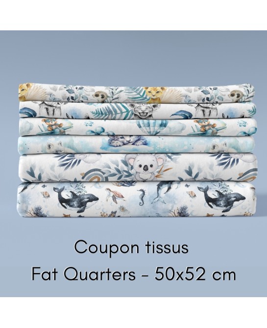 Coupons de tissu Bleus Fat...