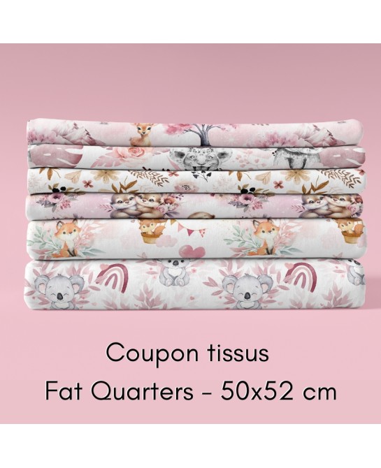 Coupons de tissu Rose Fat...