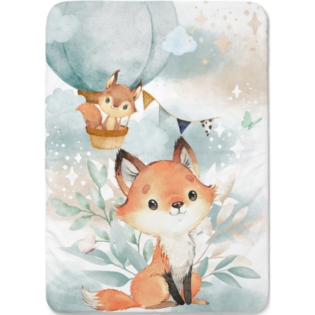 Panneau pour couverture à réaliser soi-même Lovely Fox Celadon - Certifié Oeko-Tex®