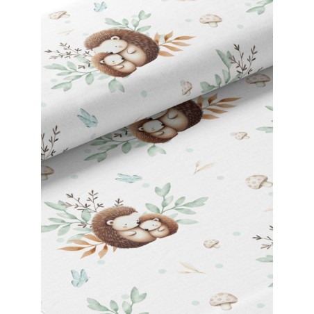 Tissu coton imprimé pour enfants Petits Hérissons- Certifié Oeko-Tex®