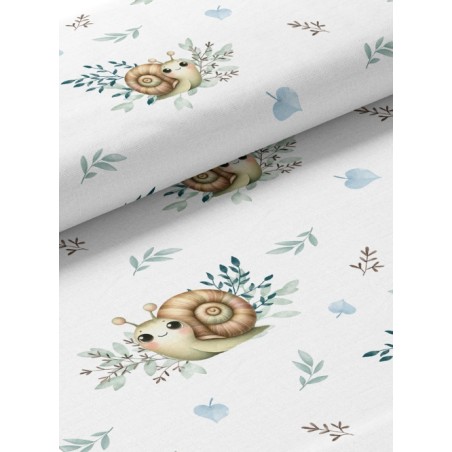 Tissu coton imprimé pour enfants Petits Escargots- Certifié Oeko-Tex®