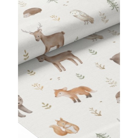 Tissu coton imprimé pour enfants Compagnons Des Bois - Certifié Oeko-Tex®