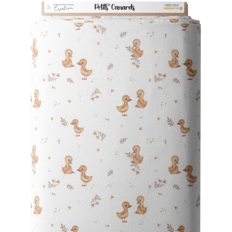 Tissu coton imprimé pour enfants Petits Canards  - Certifié Oeko-Tex®