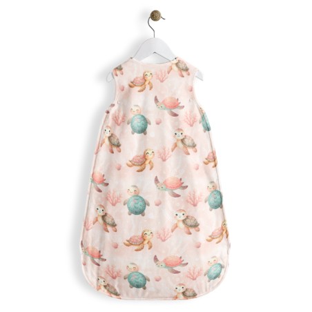 Panneau tissu pour gigoteuse bébé "Tortue Corail" - Coton OEKO-TEX® 0-6 mois