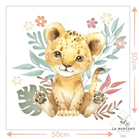 Coupon 50x50 Coussin Lionceau