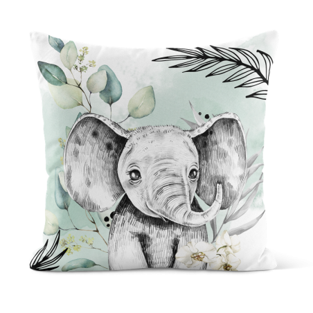 Coupon 50x50 Coussin Savane Eléphant